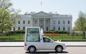 The Pope Mobile Visits the White House