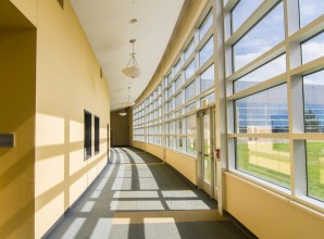 window paint hallway