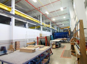 Glass storage factory