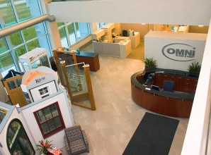 Inside Omni Glass office