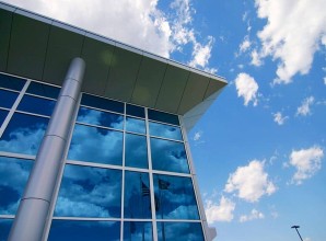 Sky glass reflection commercial