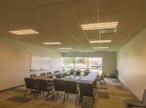 Painted meeting room